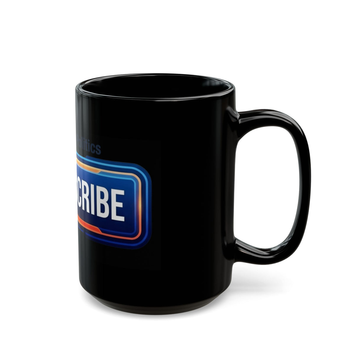 "Unsubscribe From Family Politics" Black Ceramic Mug