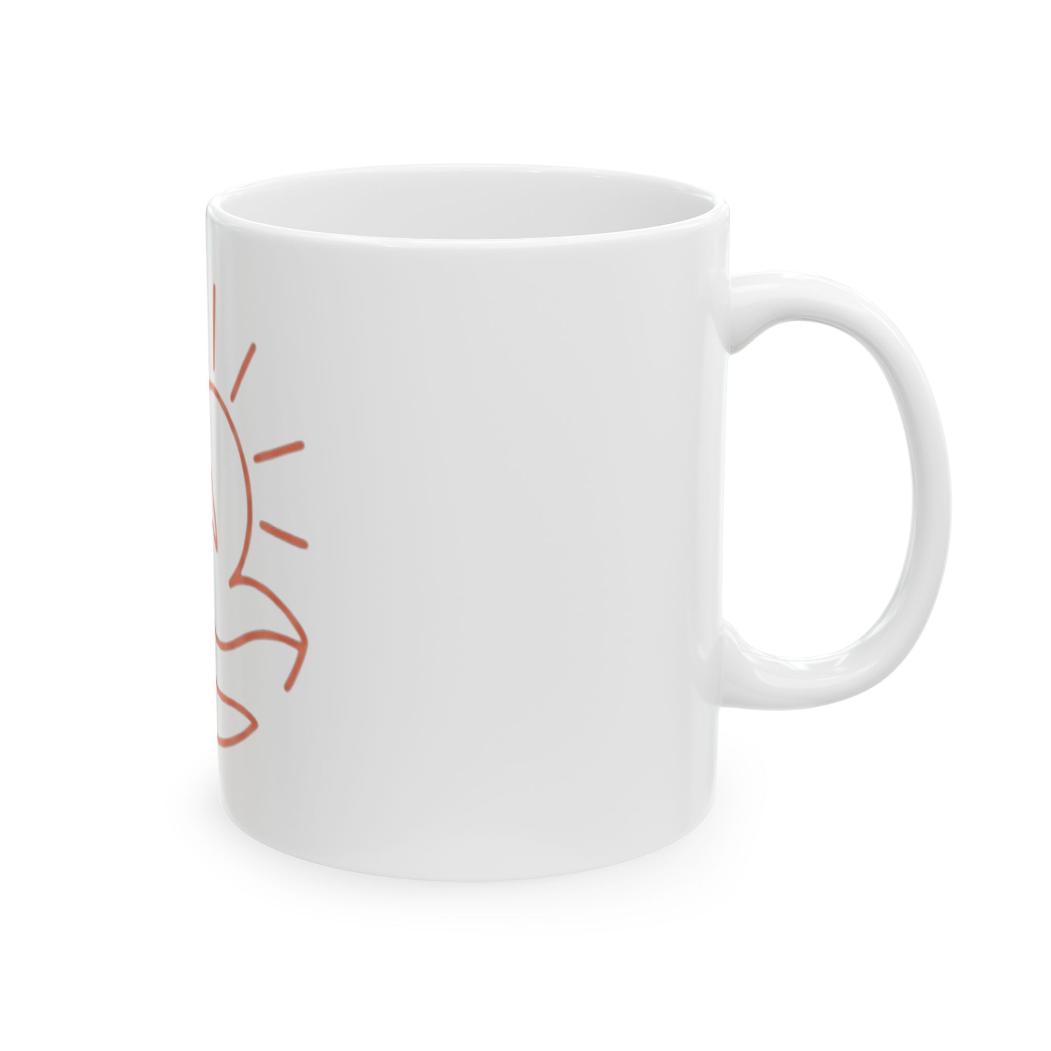 "Sun" White Ceramic Mug