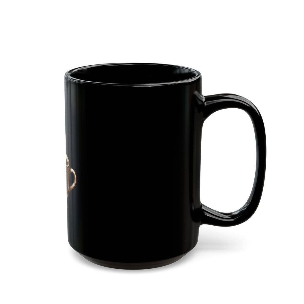 "Coffee is Delightsome" Black Ceramic Mug — Graphic