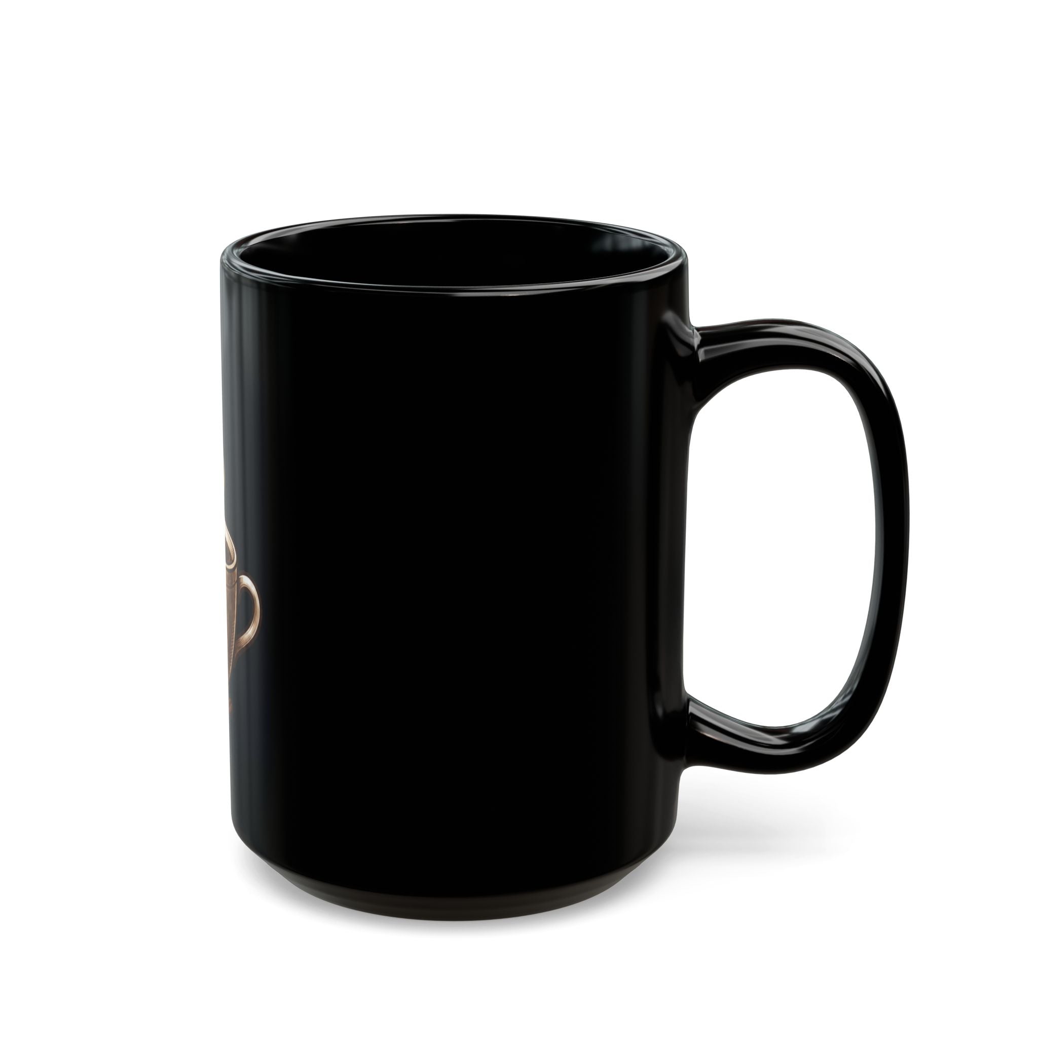 "Coffee is Delightsome" Black Ceramic Mug — Graphic