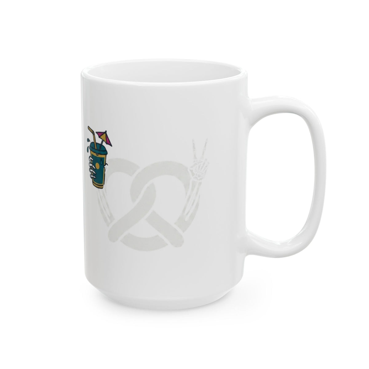 "Flexible But Not About Brunch" White Ceramic Mug — Graphic