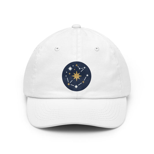 Color: White | Constellation Map (Dark Sky) Dad Hat — Graphic
