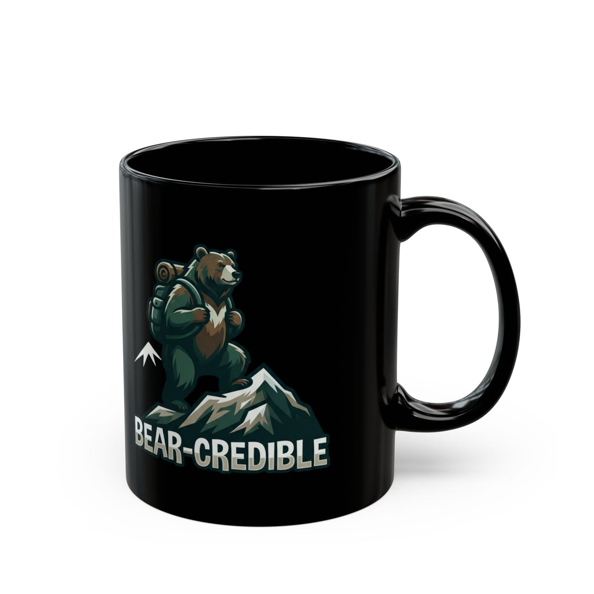"Bear Credible" Black Ceramic Mug