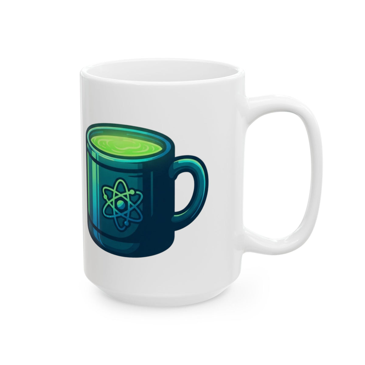 "I Like My Radiation Like My Coffee" White Ceramic Mug — Graphic