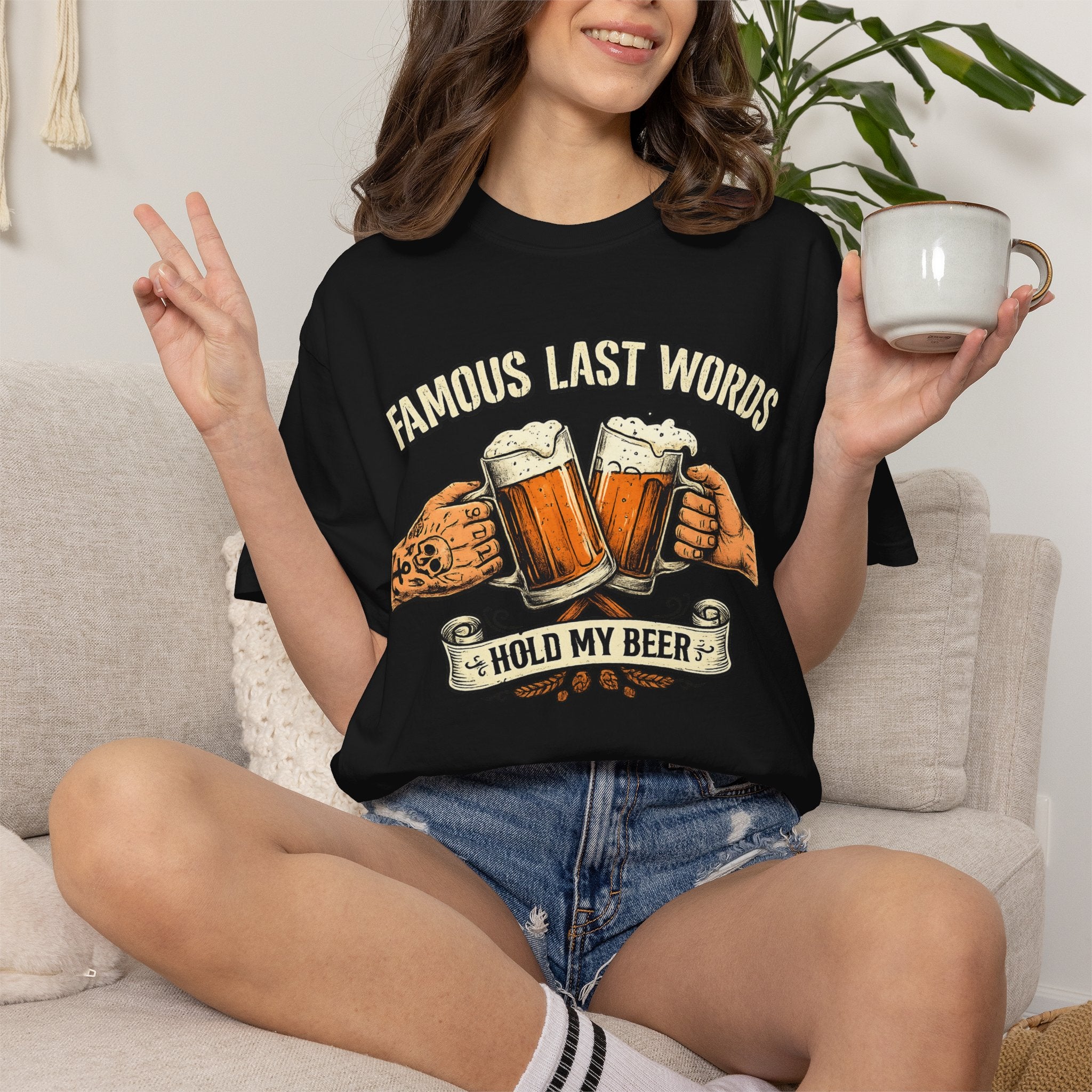 "Famous Last Words" Unisex Garment-Dyed Tee