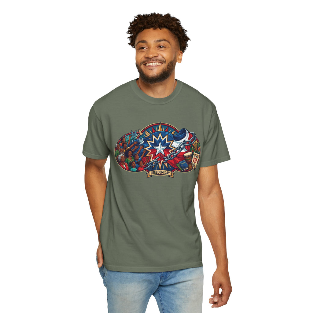 "Juneteenth" Unisex Garment-Dyed Tee