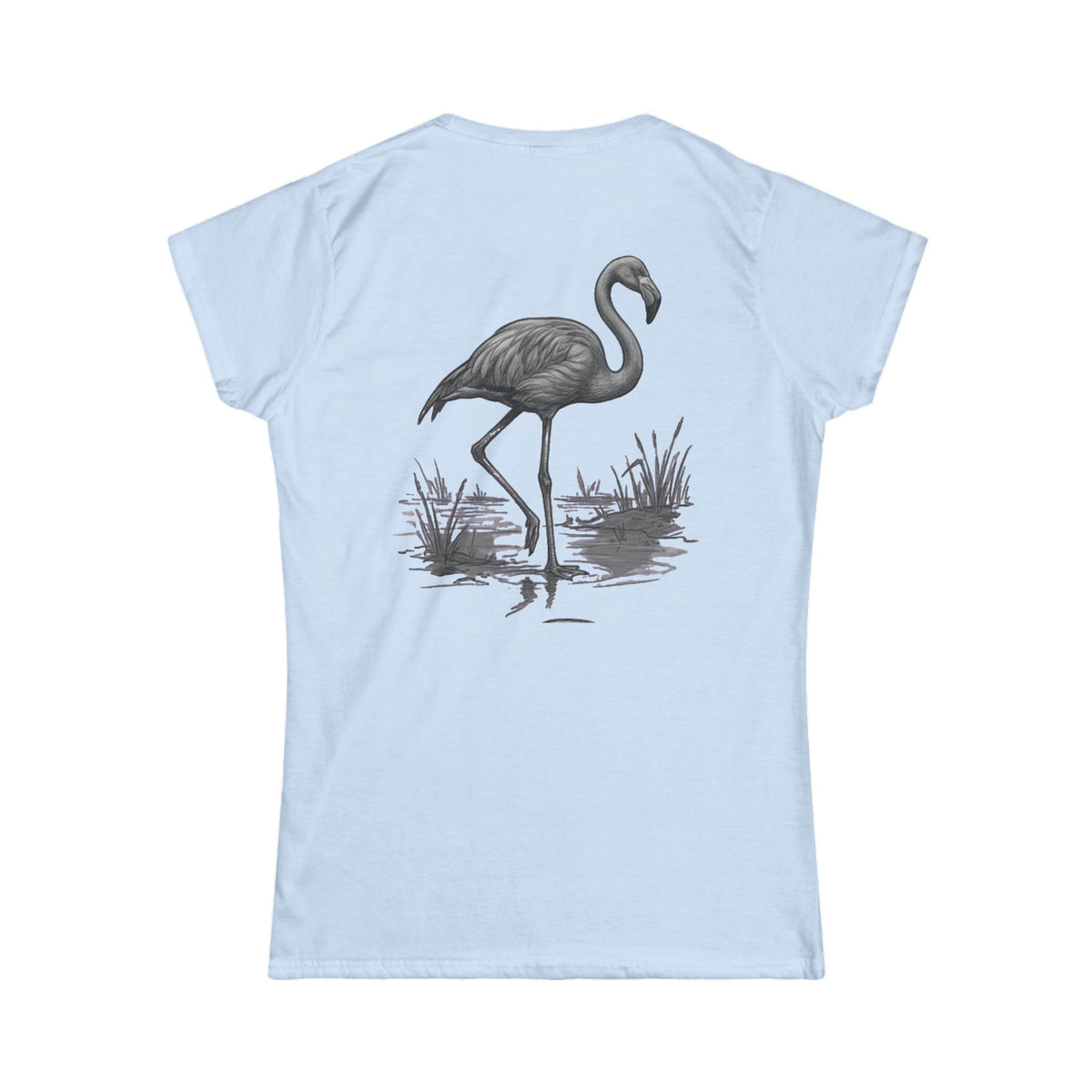 "Pencil Sketch Art Flamingo" Women's Tee