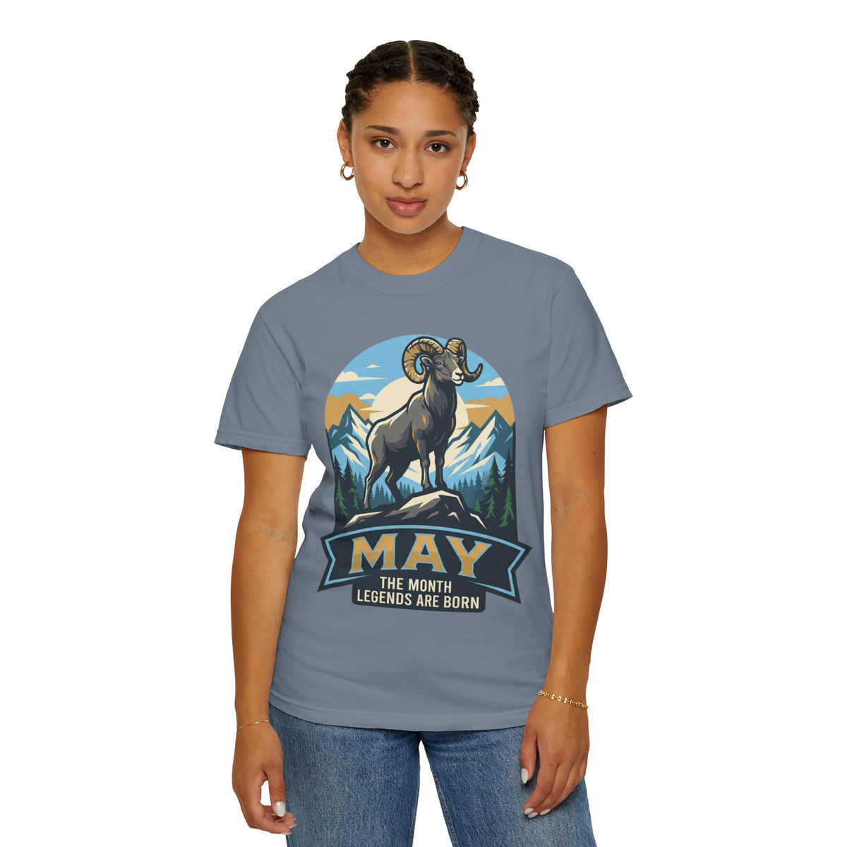 Color: Blue Jean | May Legend Unisex Garment-Dyed Tee