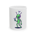 "Drunk Alien" White Ceramic Mug