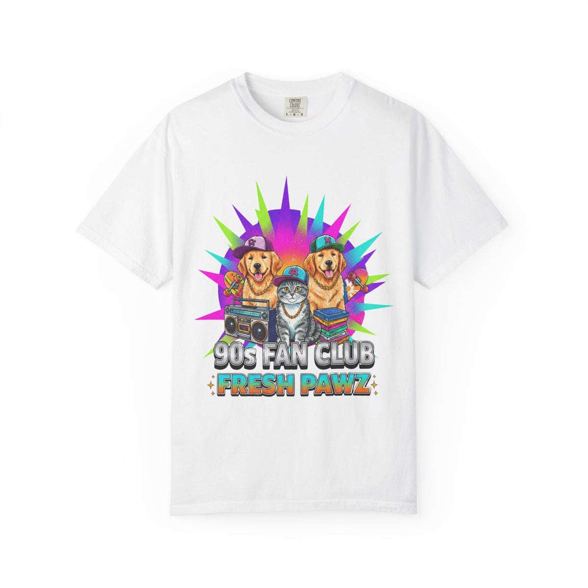 Color: White | Still Living in the 90s (Send Help) | Garment-Dyed Tee — AttitudeShirts