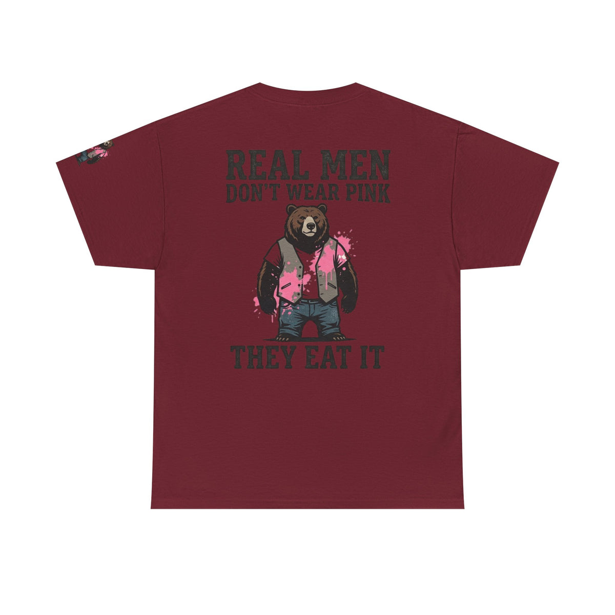 Color: Garnet | Real Men Eat Pink Premium Graphic Tee