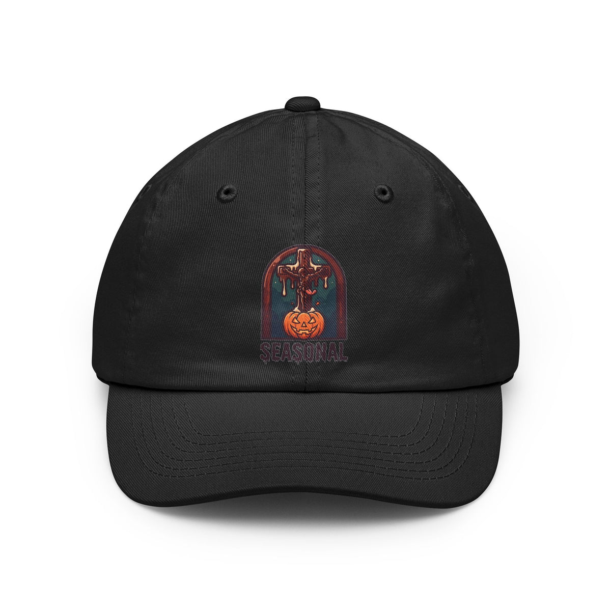 Color: Black | Seasonal Transubstantiation Dad Hat — Graphic