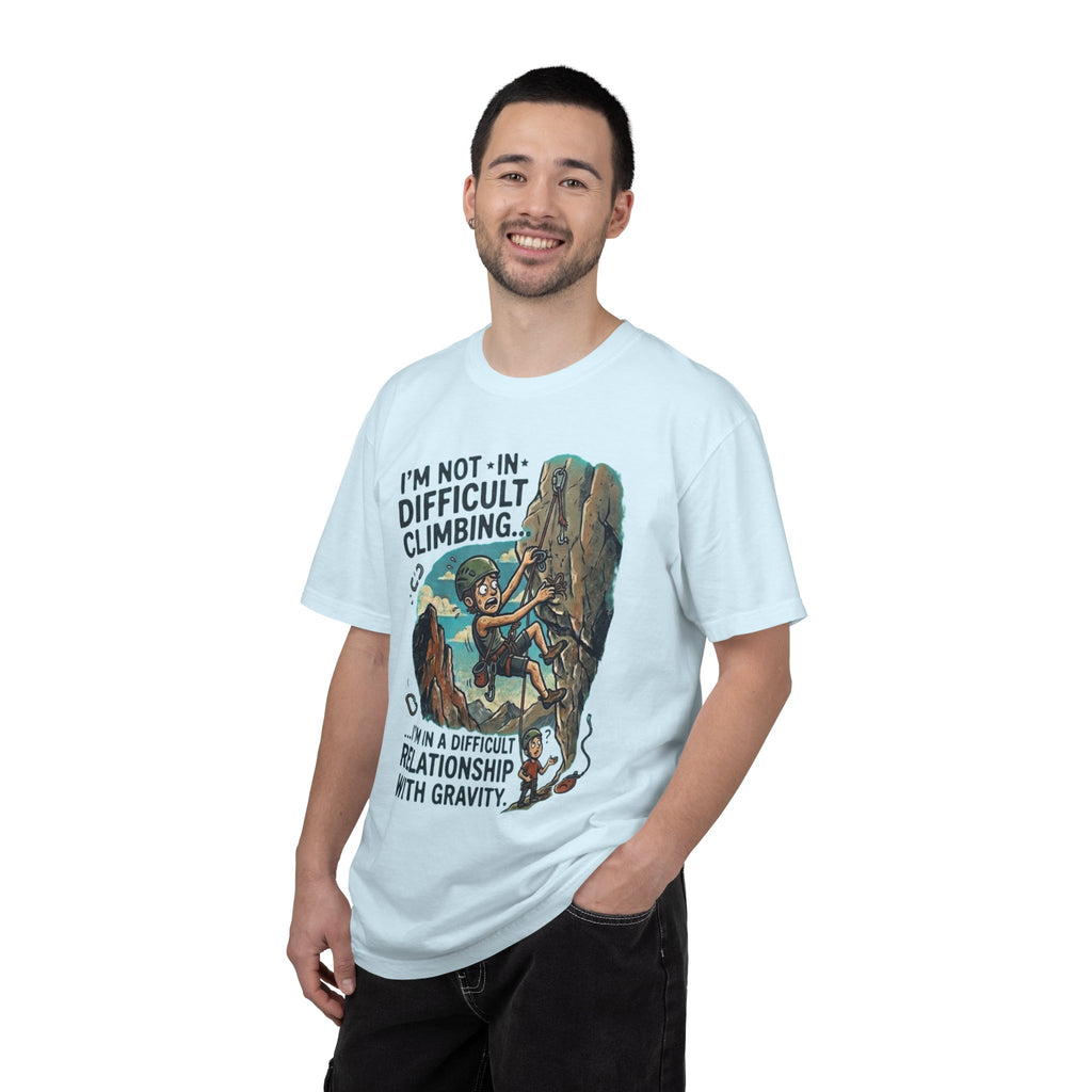 "Difficult Climbing" Unisex Garment-Dyed Tee