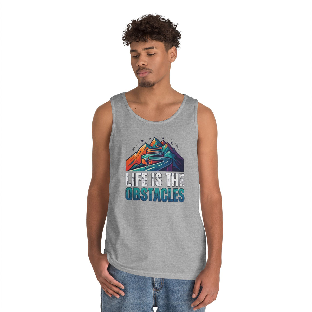 Color: Sport Grey | Life Is The Obstacles Tank Top