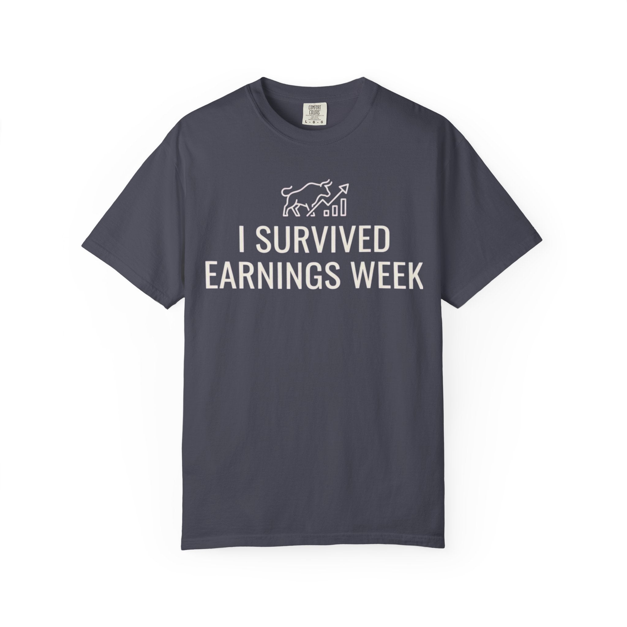 "I Survied Earnings Week" Unisex Garment-Dyed Tee