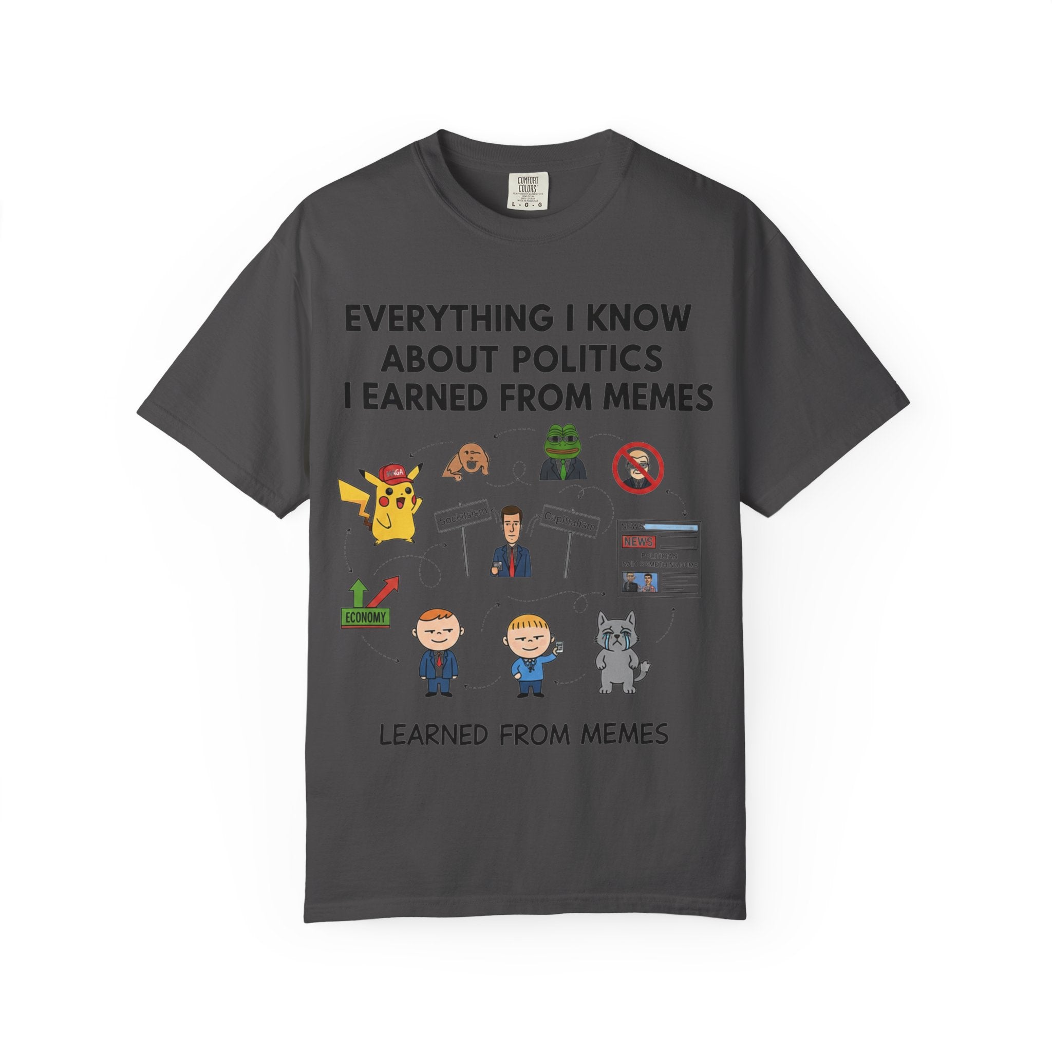"Advanced Degrees in Memes" Unisex Garment-Dyed T-shirt