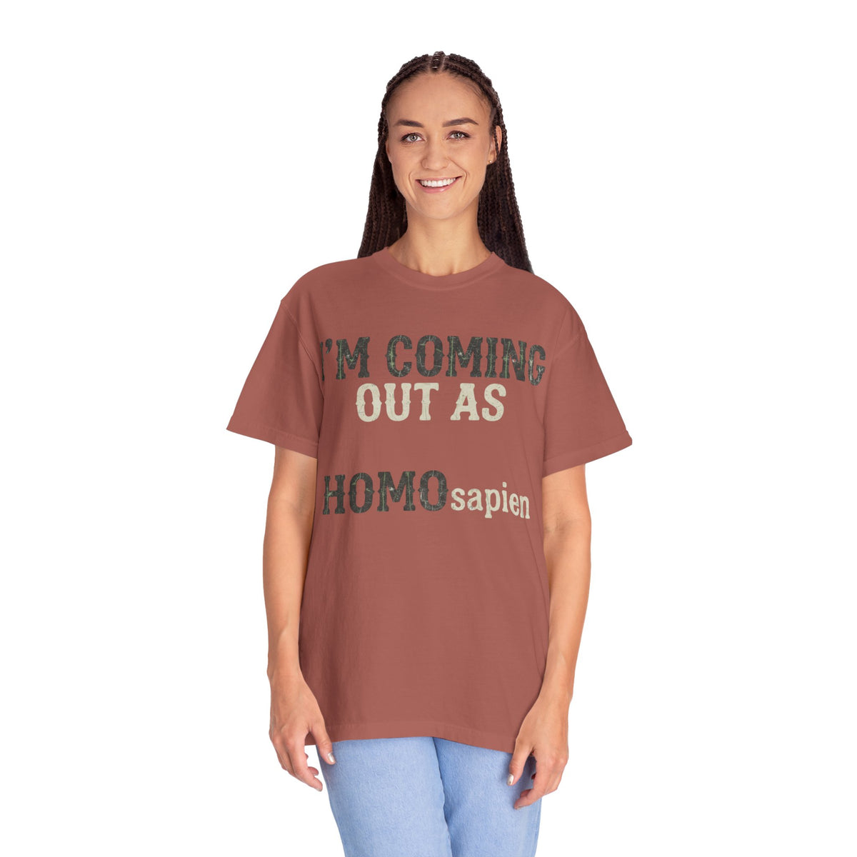 Color: Cumin | I'm Coming Out Unisex Garment-Dyed Tee