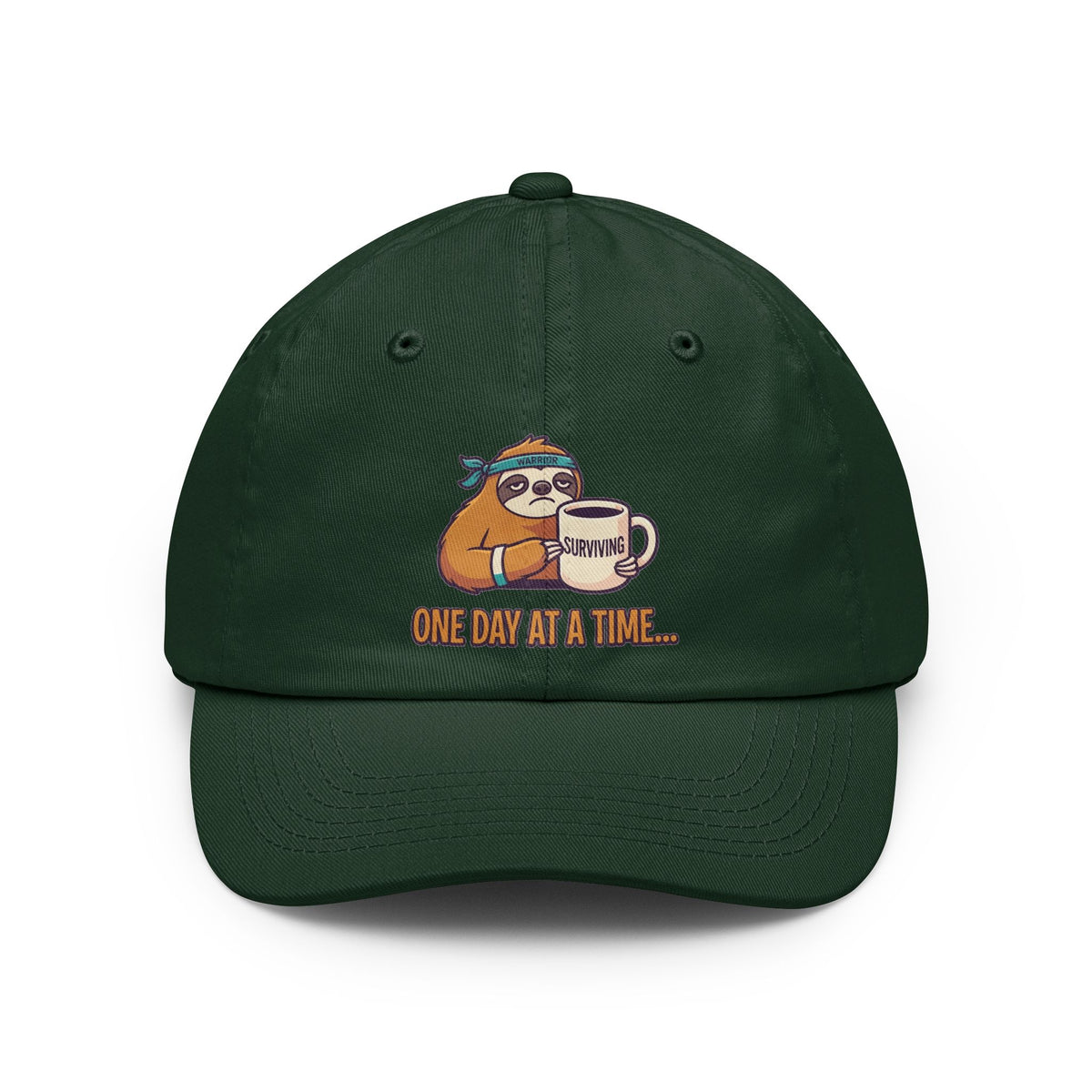 Color: Forest Green | Cancer One Day At A Time Dad Hat
