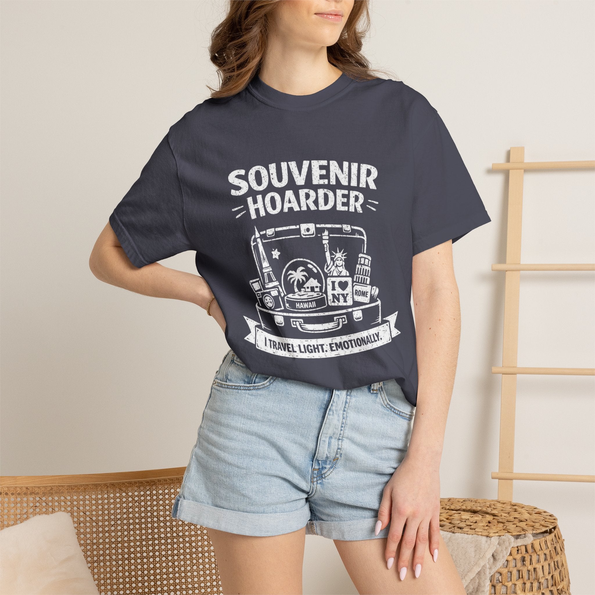 "Souvenir Hoarder" Unisex Garment-Dyed T-shirt