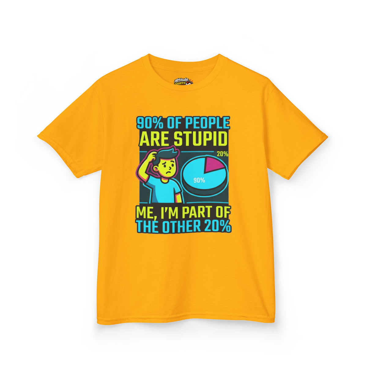 "90% Of People Are Stupid" Kids Tee