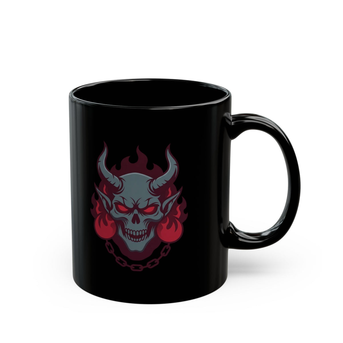 "Damned" Black Ceramic Mug — Graphic