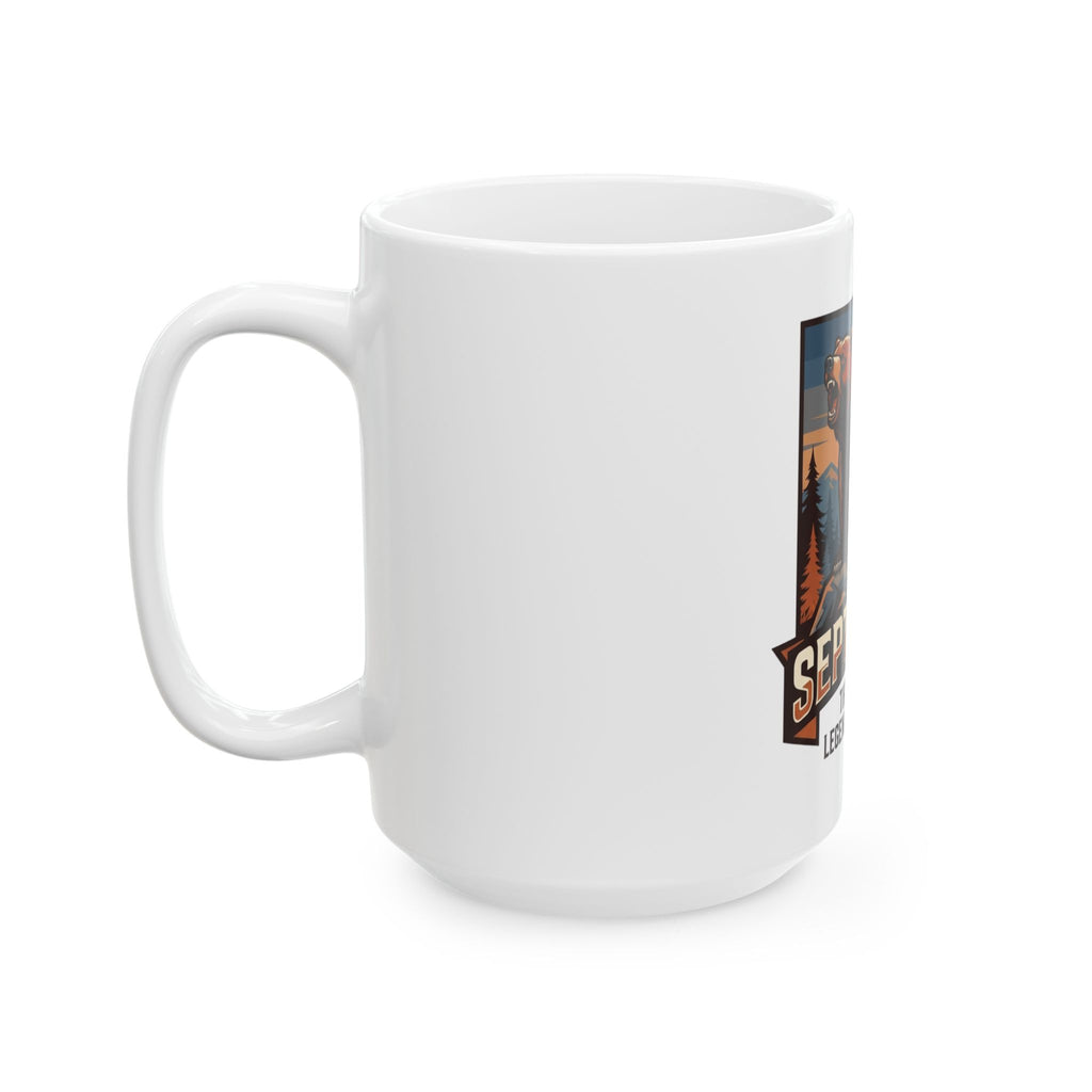"September Legend" White Ceramic Mug