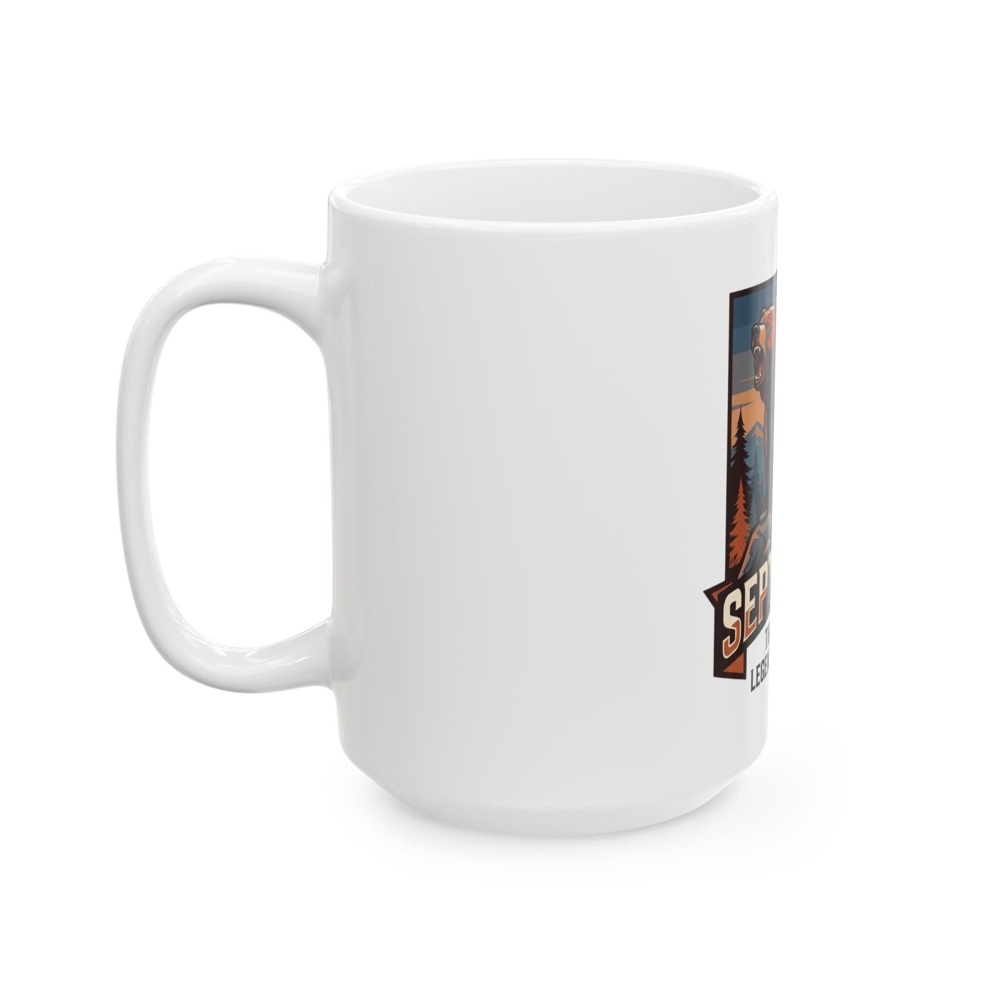 "September Legend" White Ceramic Mug