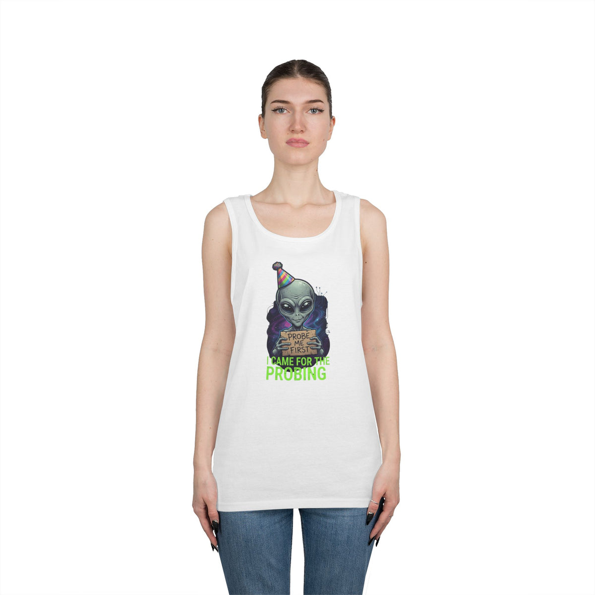 Color: White | I Came For the Probing Tank Top
