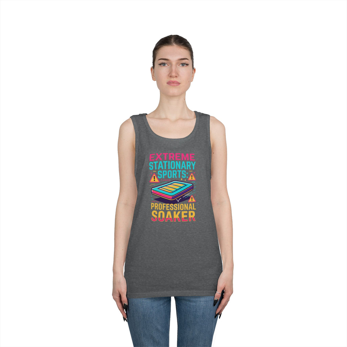 Color: Graphite Heather | Professional Soaker Tank Top