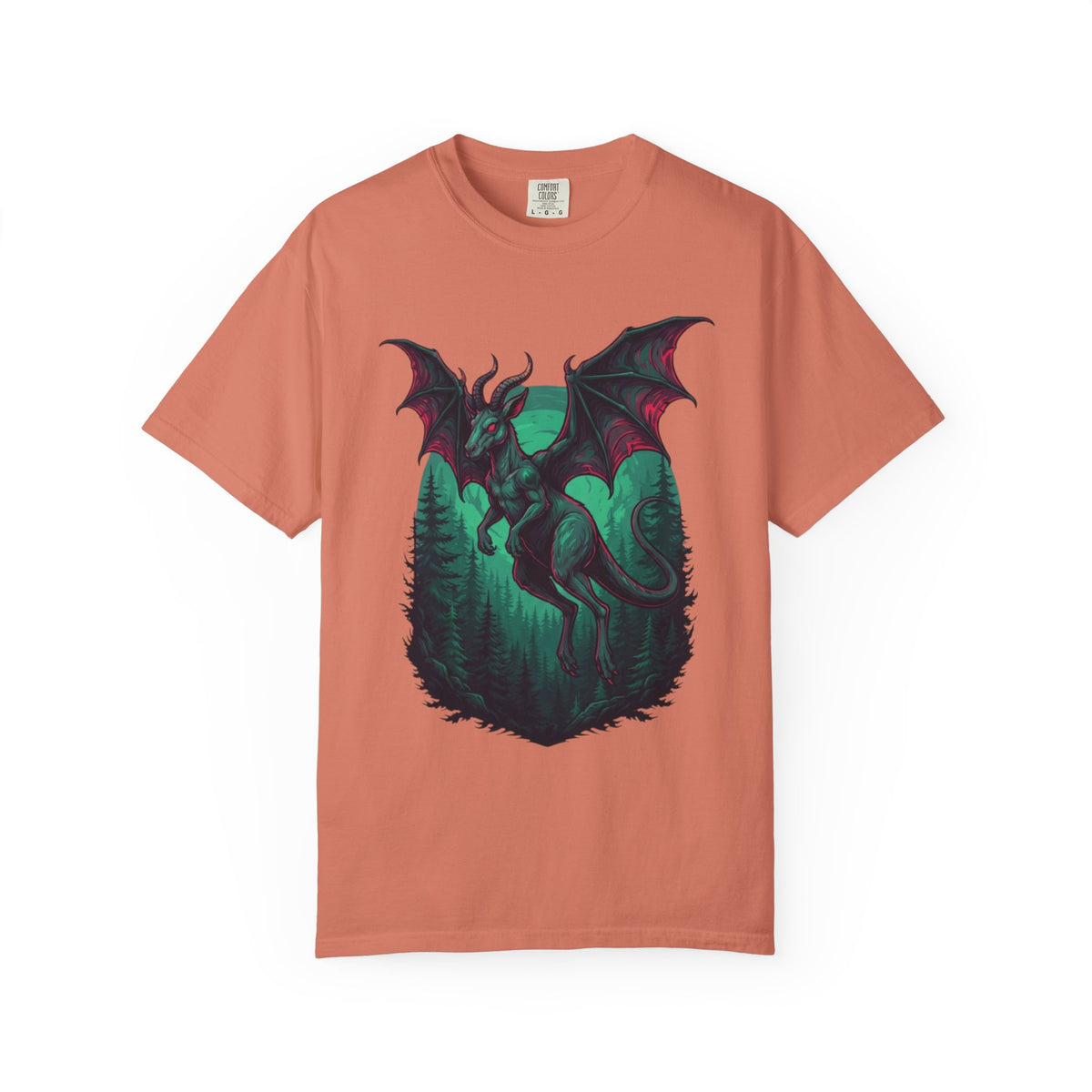 Color: Terracotta | The Jersey Devil (New Jersey, USA) Unisex Garment-Dyed Tee