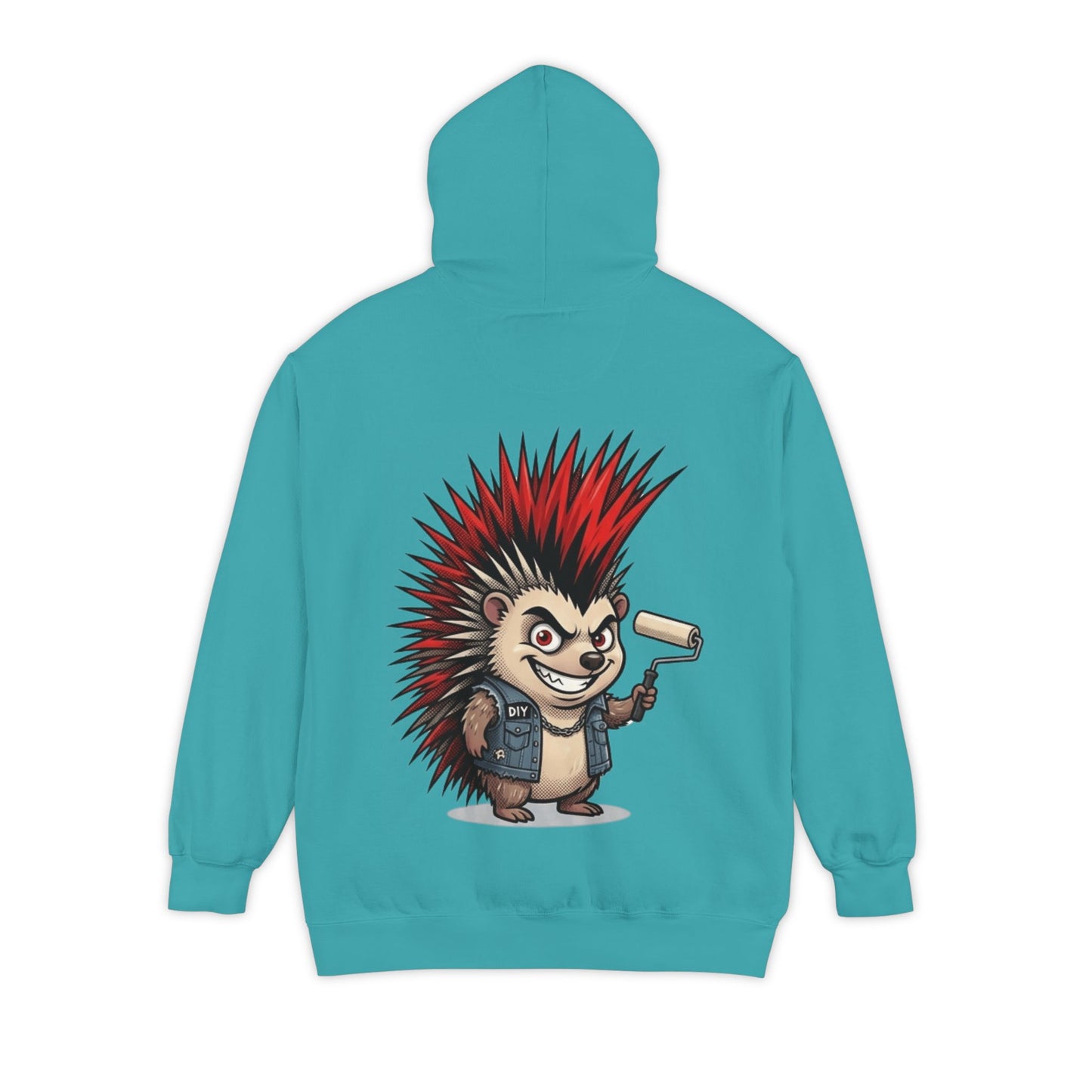 "Punkupine" Garment-Dyed Hoodie