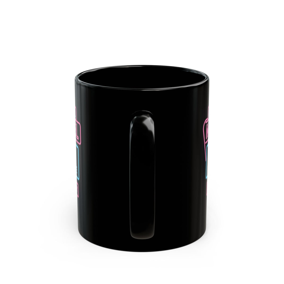 "No Vacancy" Black Ceramic Mug — Graphic