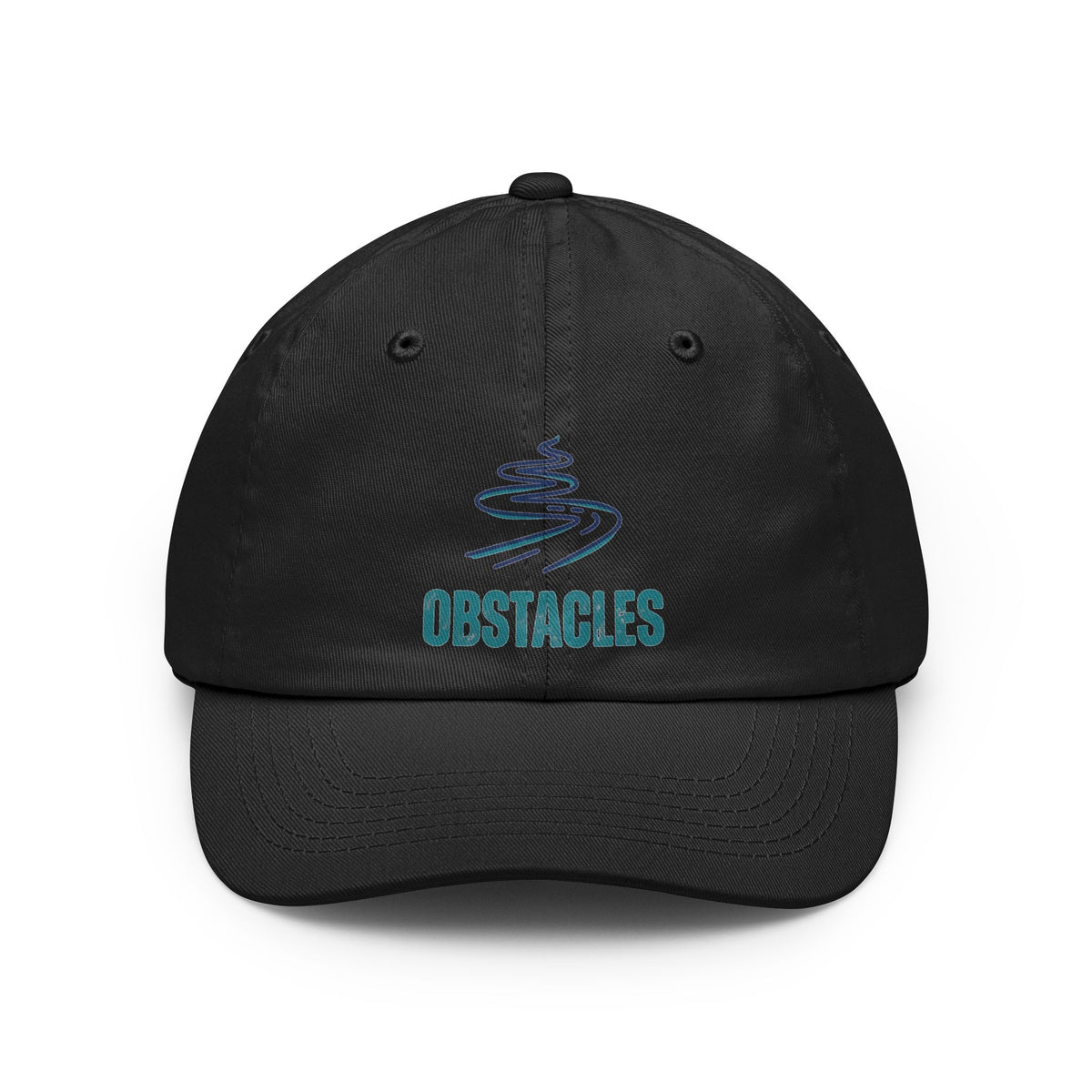 Color: Black | Life Is The Obstacles Dad Hat — Graphic