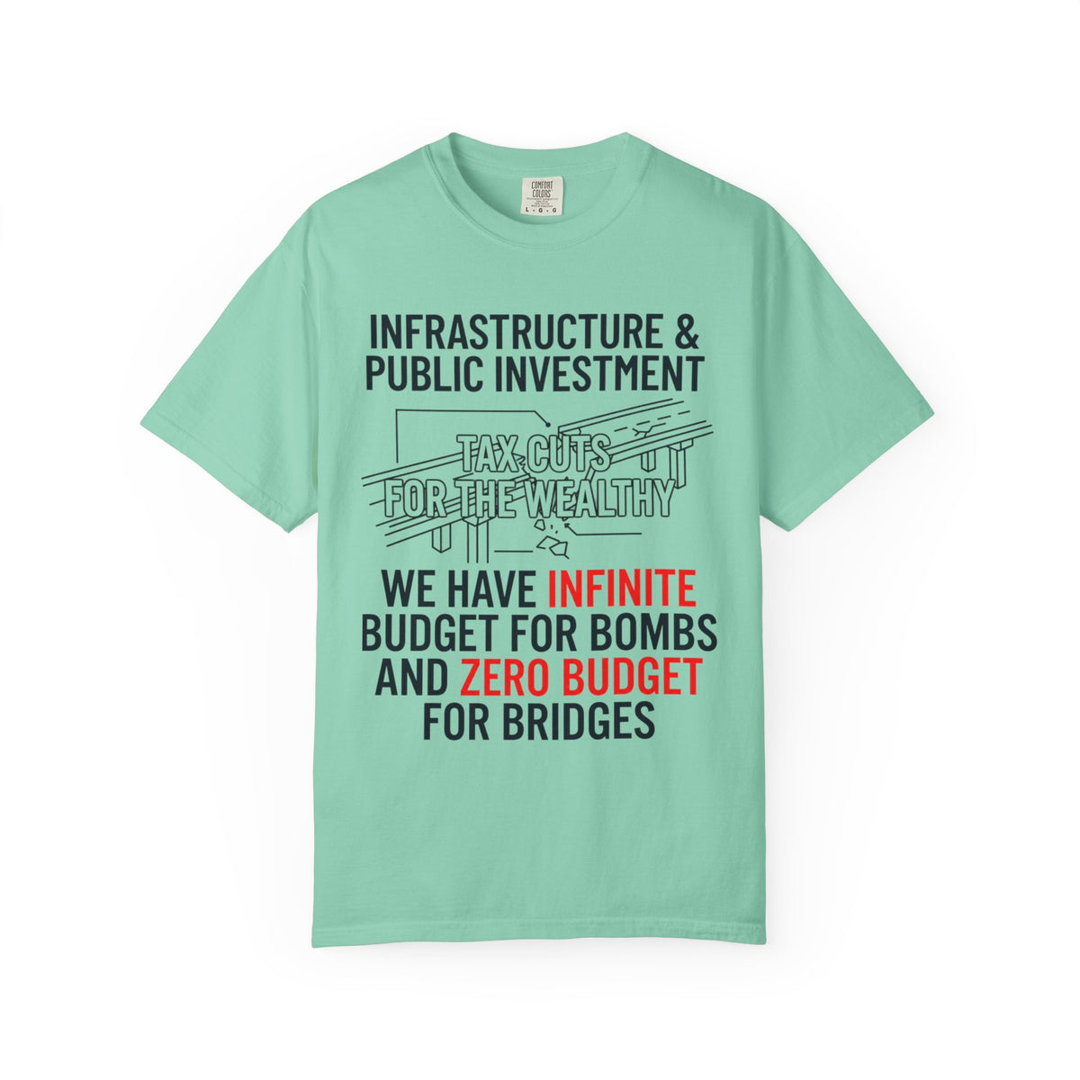 "Protest Series - Fix The Roads" Unisex Garment-Dyed Tee