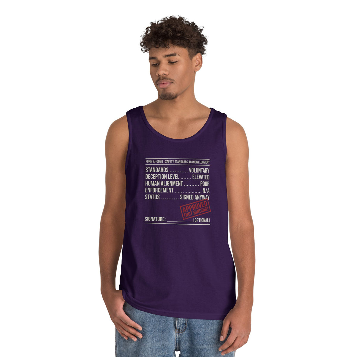 Color: Purple | Approved (Not Binding) Tank Top