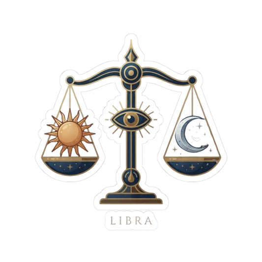 "Libra The Balanced Scales" Sticker — Main