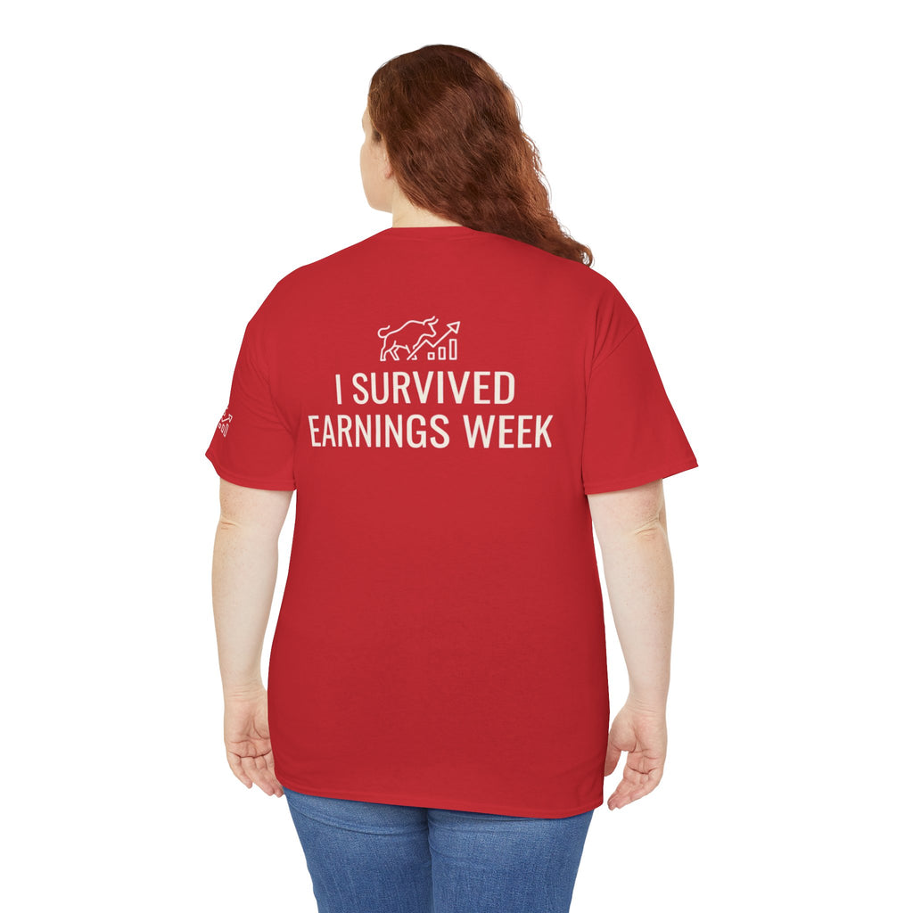 "I Survied Earnings Week" Premium Graphic Tee