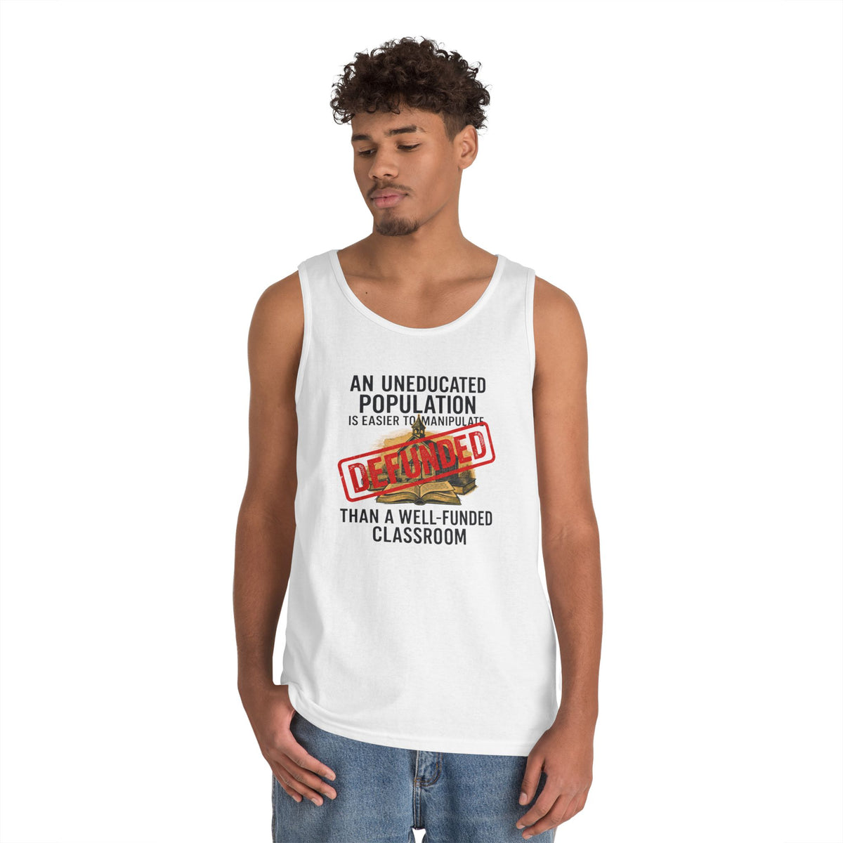 Color: White | Protest Series - Fund Public Schools Tank Top