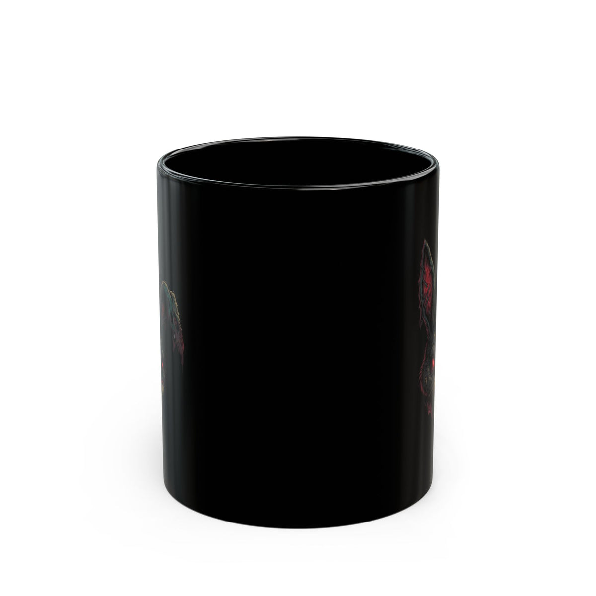 "Zombie Bunny" Black Ceramic Mug — Graphic