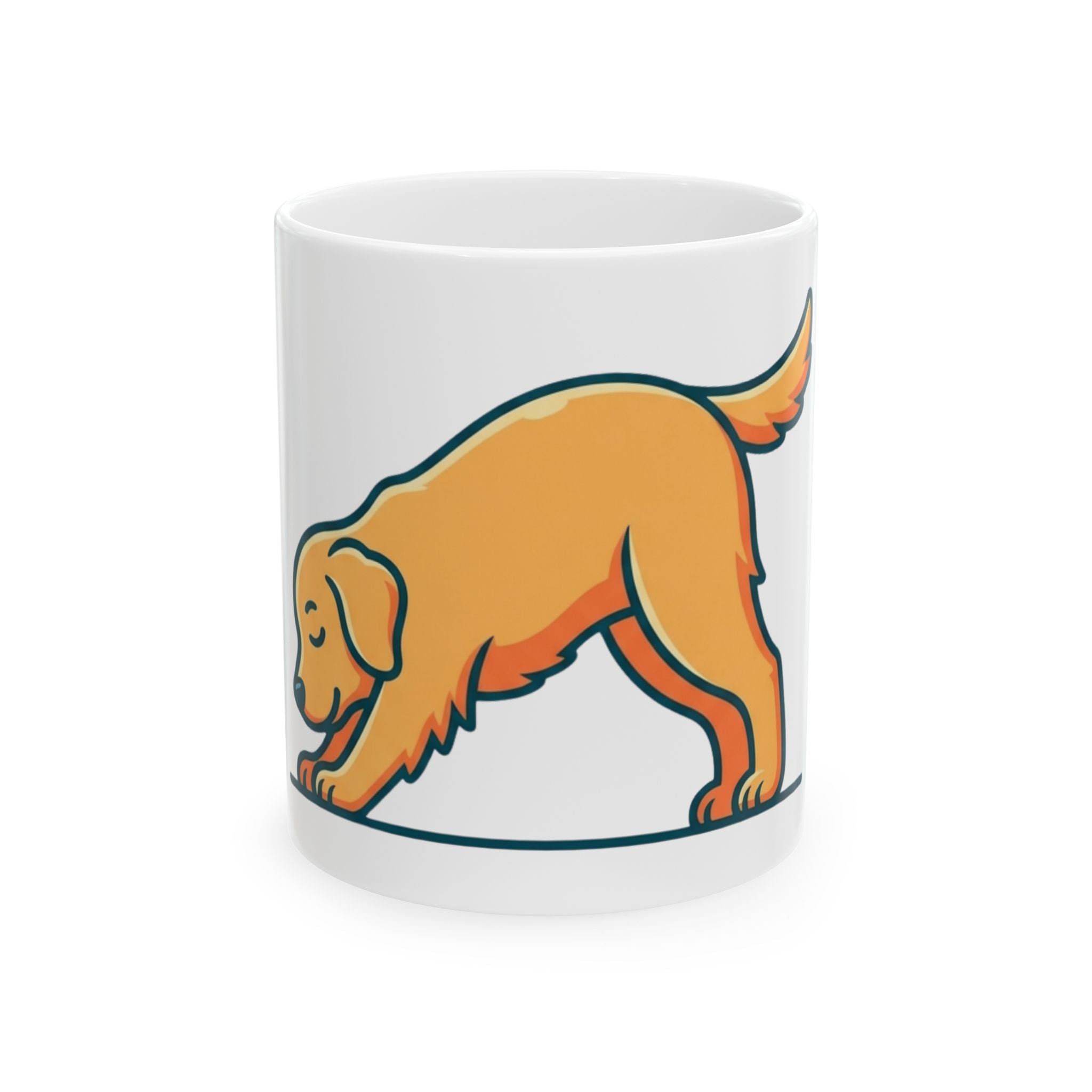 "Dog CALM" White Ceramic Mug — Graphic