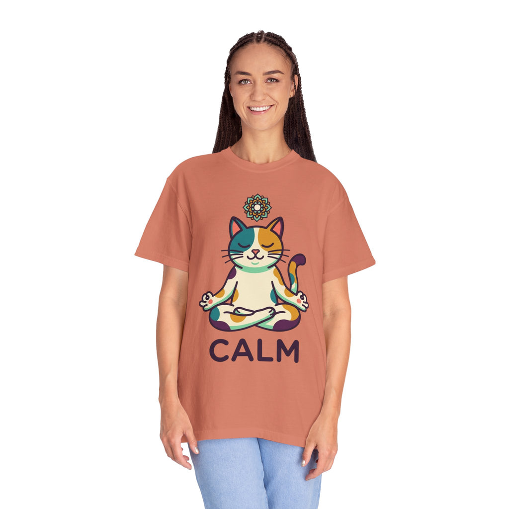 "Cat CALM" Unisex Garment-Dyed Tee