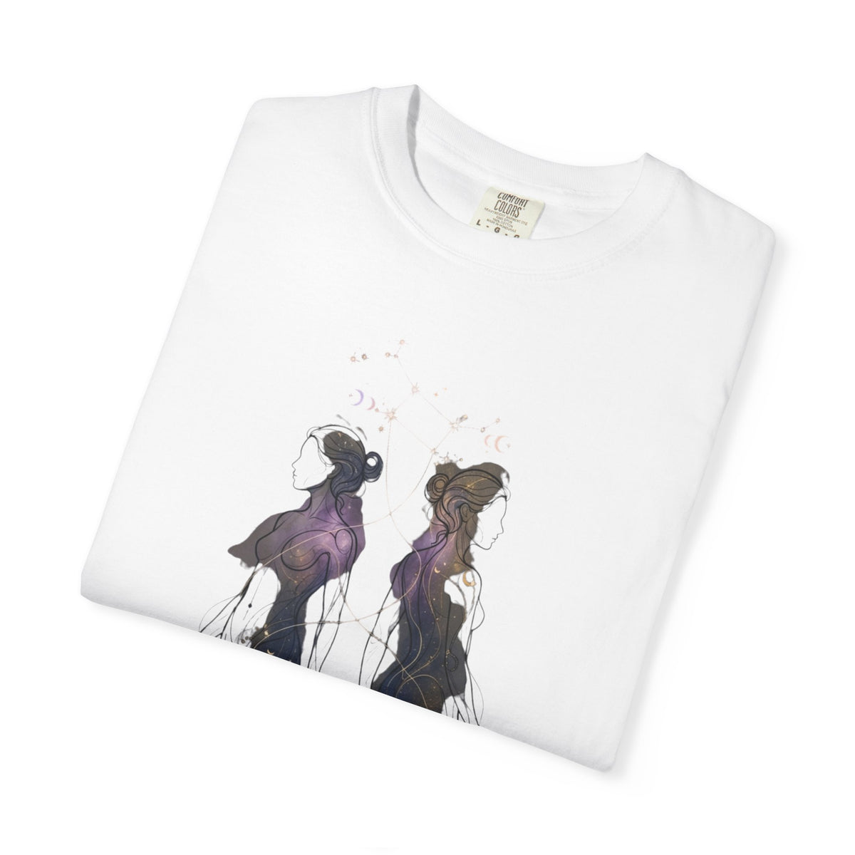 Gemini The Celestial Twins Unisex Garment-Dyed Tee