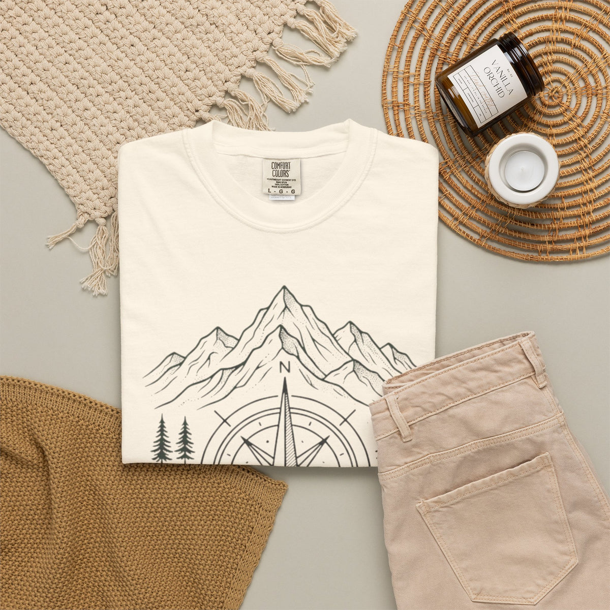 "Compass" Unisex Garment-Dyed Tee