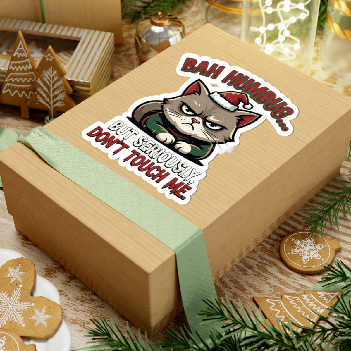 "Bah Humbug" Sticker — Main