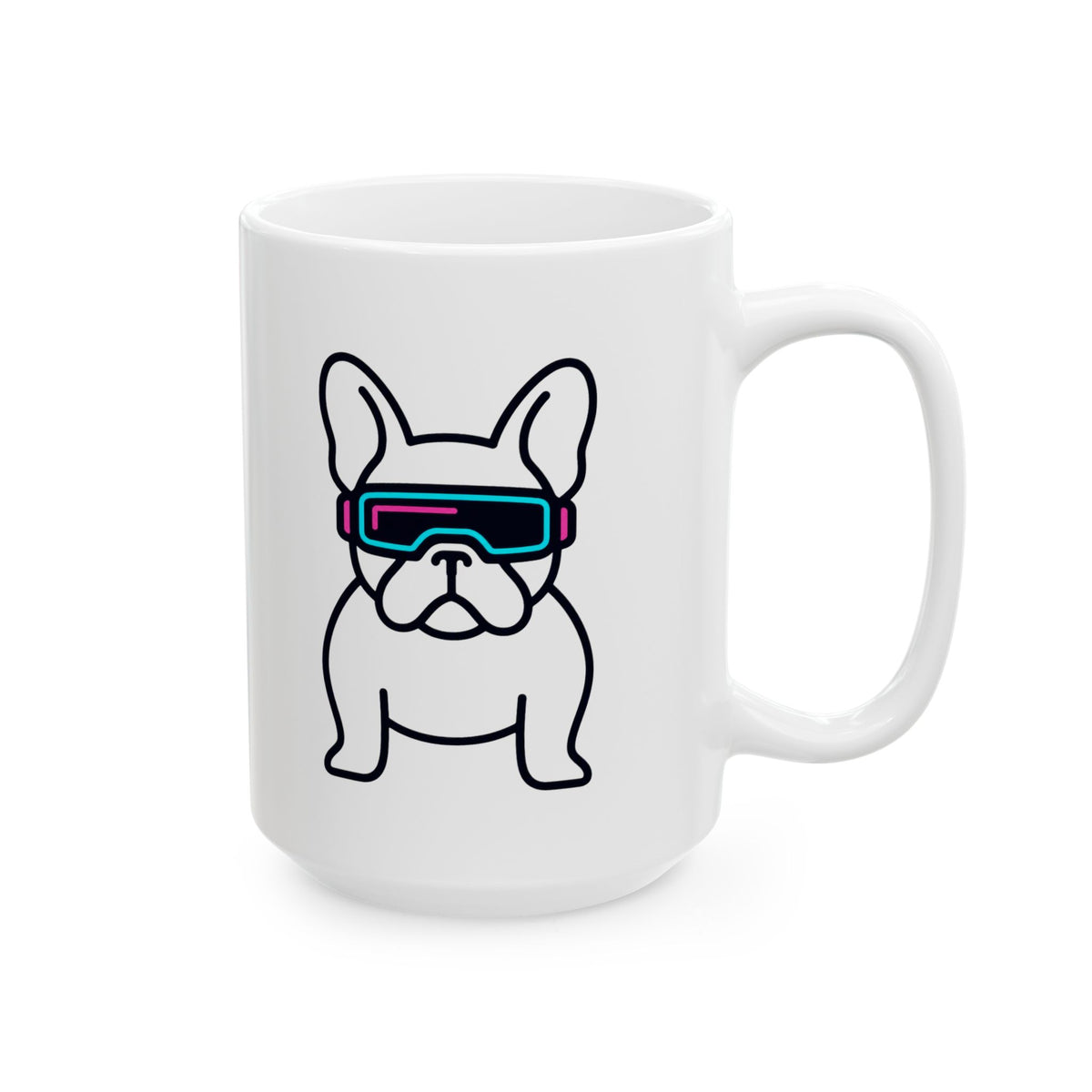 "Cool Pup" White Ceramic Mug — Graphic