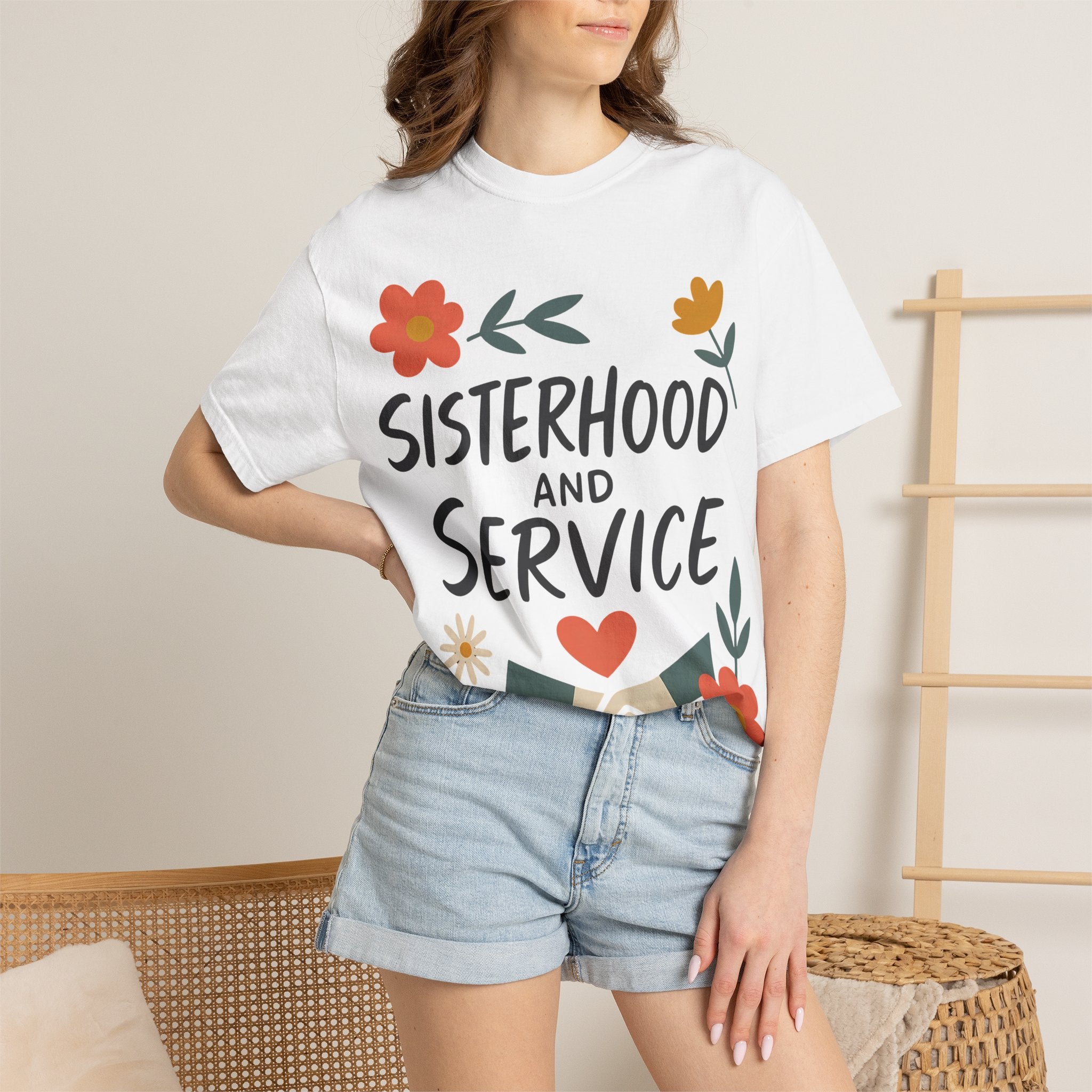 "Sisterhood and Service" Unisex Garment-Dyed T-shirt
