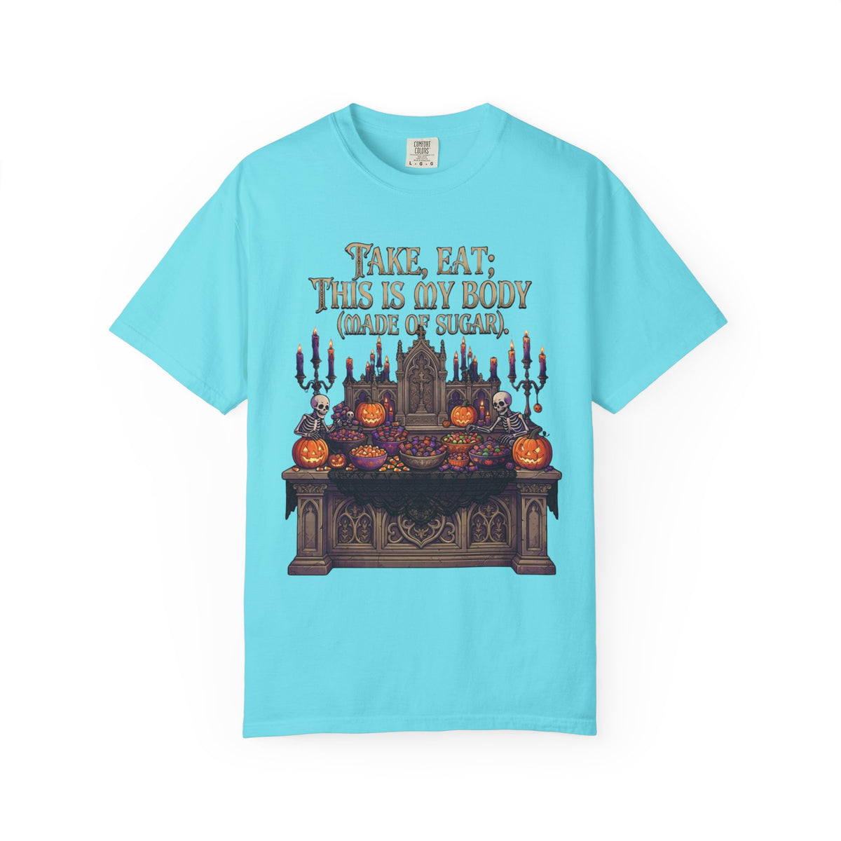 Color: Lagoon Blue | This Is My Body Unisex Garment-Dyed Tee