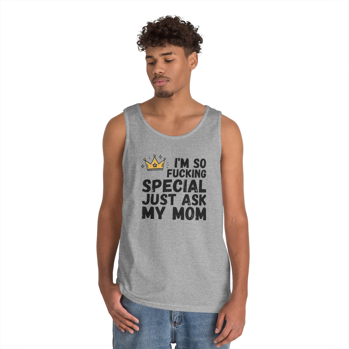 Color: Sport Grey | I'm Fucking Special Tank Top