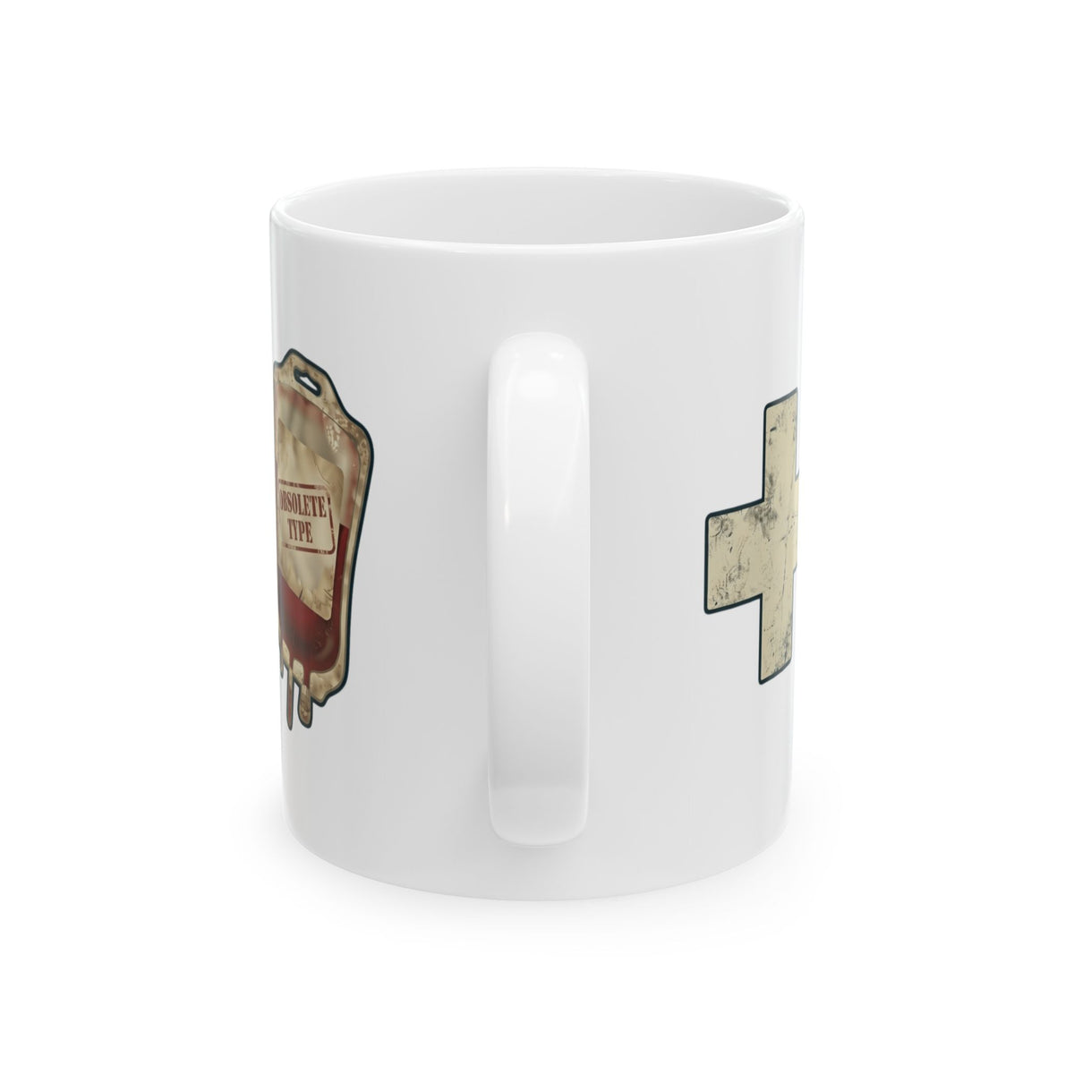 "Blood Type" White Ceramic Mug — Graphic
