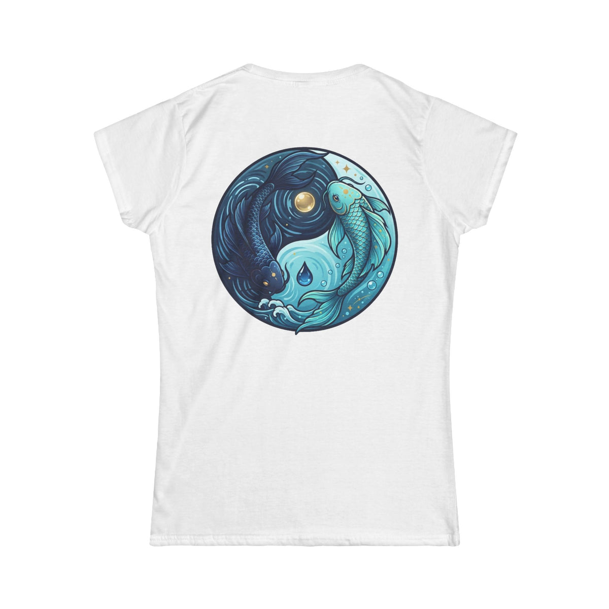 Color: White | Yin Yang Pisces Women's Tee